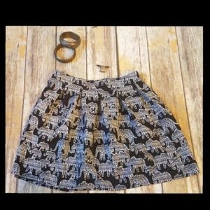 2/$20 Aeropostale Black & White Elephant Print Skirt XS